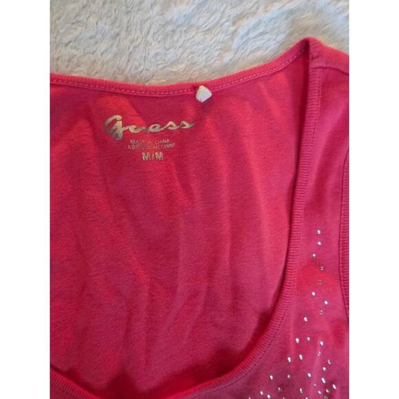 💖 Guess Rhinestone Logo Tank Top – Size M - Picture 3 of 4